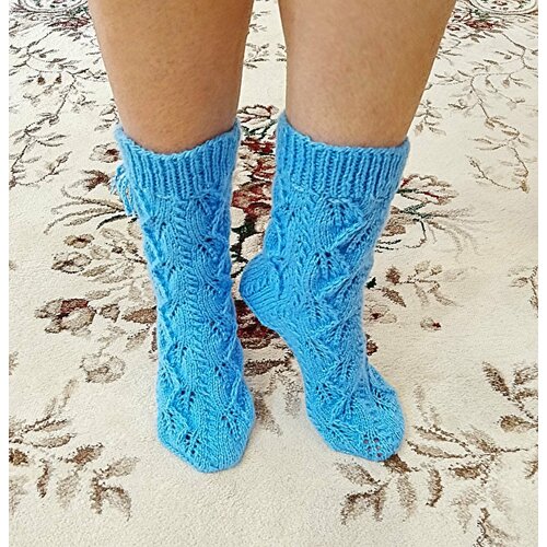 фото Носки , размер 37-41, голубой gold hands