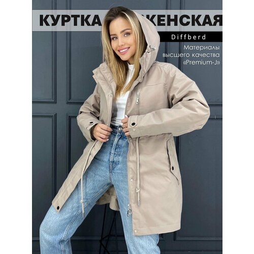 фото Куртка diffberd, размер 50, бежевый