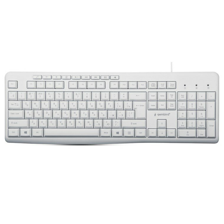 Клавиатура Gembird KB-8430M, USB, белый
