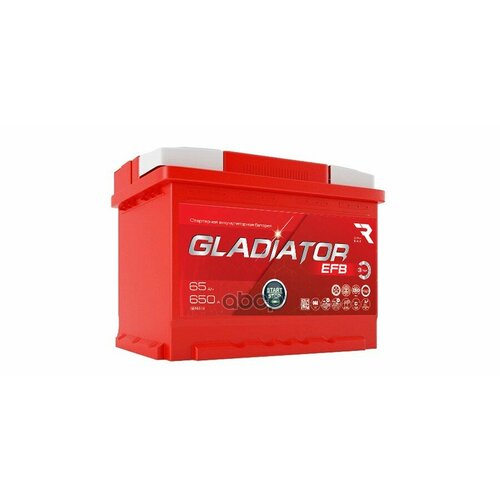 Аккумулятор Gladiator Efb 65 Ah, 650 A, 242X175x190 Прям. GLADIATOR арт. GEF6510