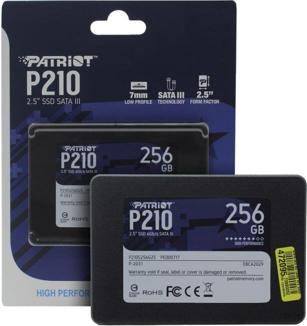 SSD накопитель PATRIOT P210 256ГБ, 2.5", SATA III - фото №18