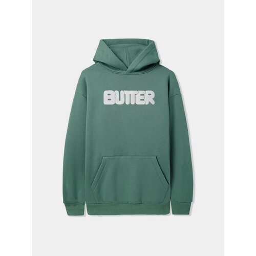 Худи Butter Goods ROUNDED LOGO PULLOVER, размер M, зеленый худи butter goods brass pullover hood размер m коричневый