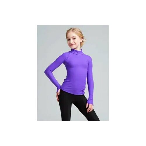 фото Лонгслив , размер 134, фиолетовый студиоспортс