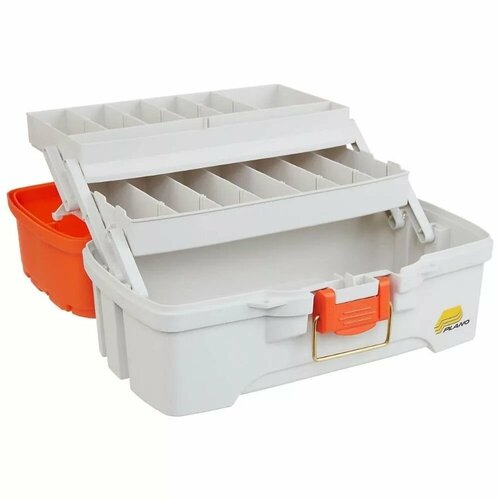 ящик flambeau classic 1 tray 6391pr Ящик Plano 2х ярусный LETS FISH цвет ORANGE/WHITE (PMC620210)