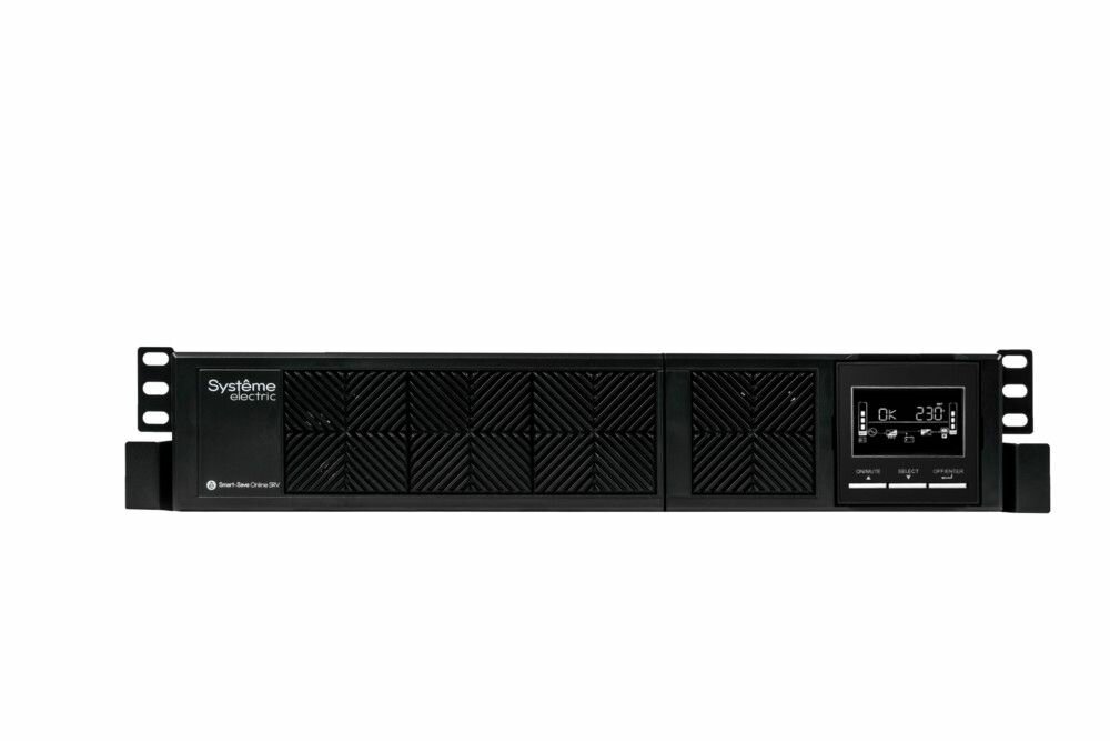 Источник бесперебойного питания Systeme Electriс Smart-Save Online SRV, 1000VA/900W, On-Line, Extended-run, Rack 2U(Tower convertible), LCD, Out: 6xC13, SNMP Intelligent Slot, USB, RS-232 (SRVSE1KRTXL Systeme Electric - фото №16