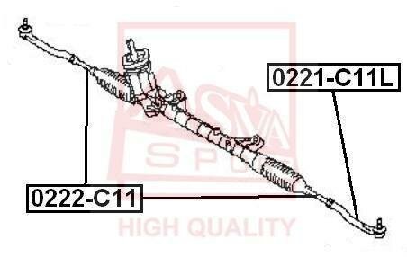 Наконечник поперечной рулевой тяги 0221C11L asva 1шт