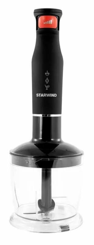 Блендер погружной Starwind 800Вт черный/красный - фото №18