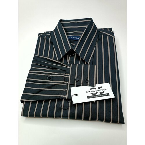 фото Рубашка , размер м, серый, черный clayton