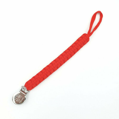 Плетеный держатель для пустышки Клубника