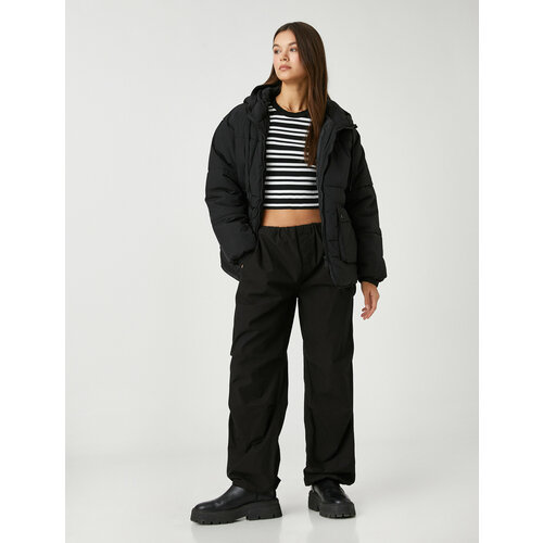 фото Куртка koton, размер 42, черный