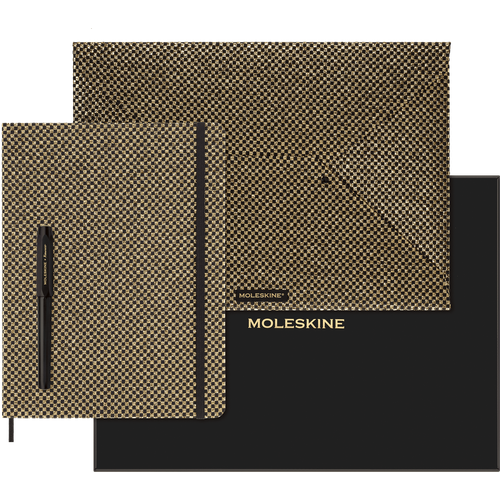 Подарочный набор Moleskine Shine Collector's Box XL ruled notebook, Envelope, Kaweco Fountain Pen, Gold