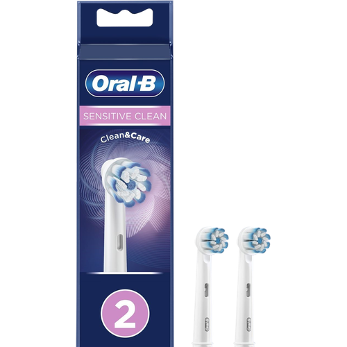 Насадка сменная Oral-B Sensitive Clean для электрической зубной щетки 2шт набор насадок oral b daily clean для электрической щетки белый 3 шт сша