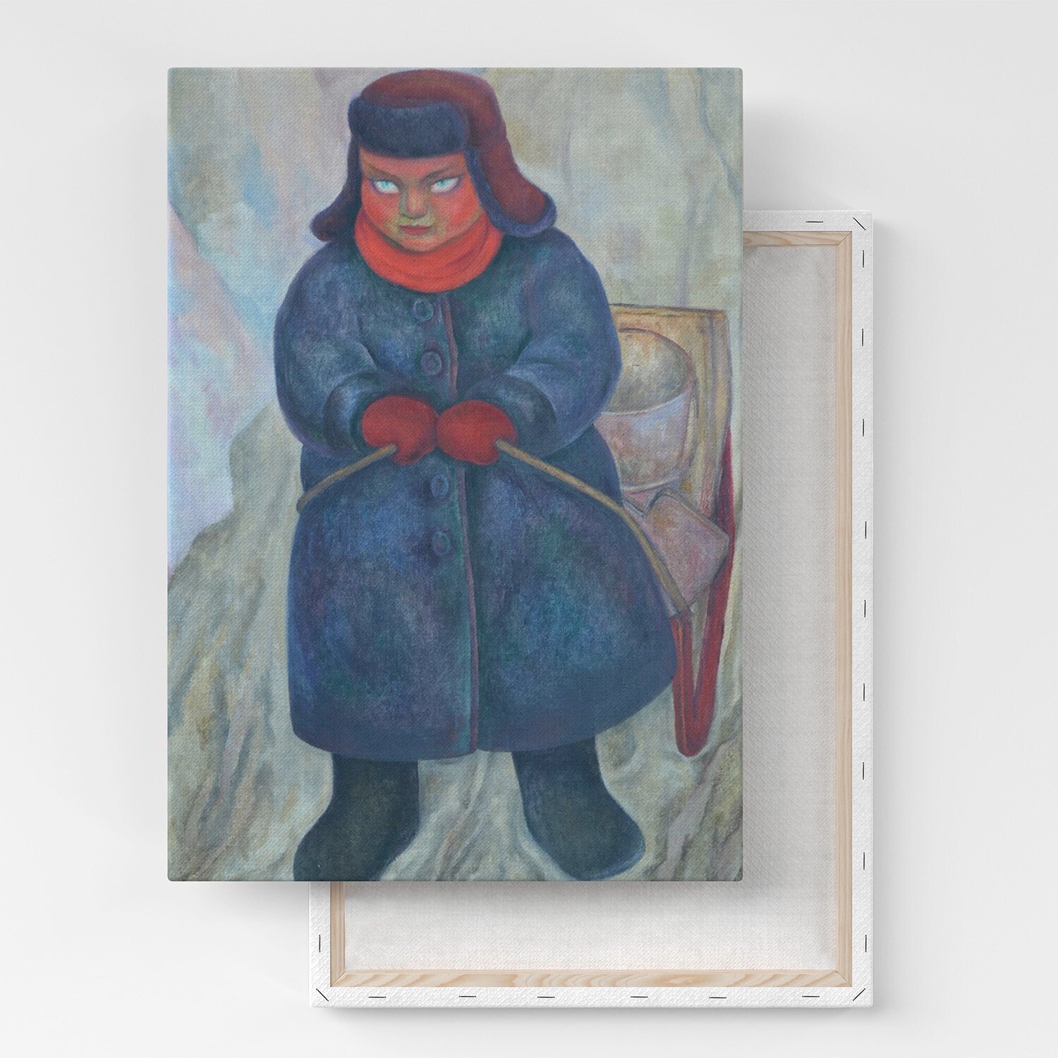 Картина на холсте, репродукция / Диего Ривера - Russian boy with a sled / Размер 30 x 40 см