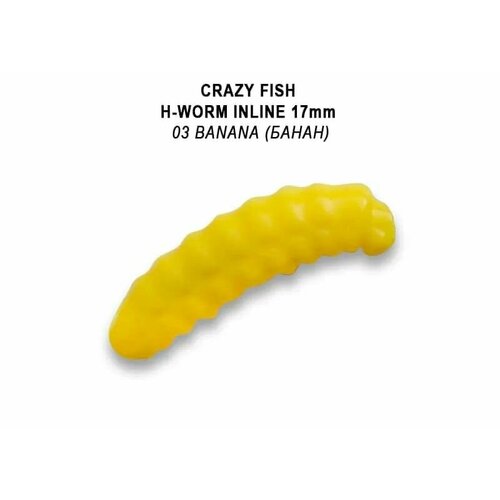 фото Мягкие приманки crazy fish mf h-worm inline 0.7" сладкий сыр # 003 (6 х 10шт)