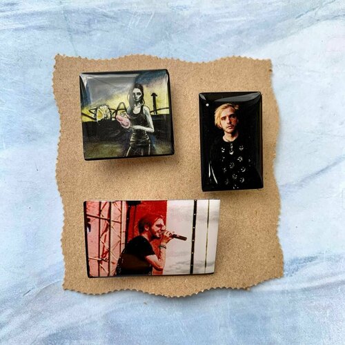 Комплект значков Ramona, бордовый