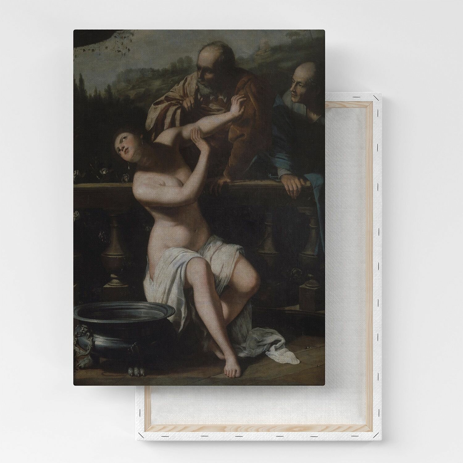 Картина на холсте, репродукция / Артемизия Джентилески - Susanna and the Elders / Размер 30 x 40 см