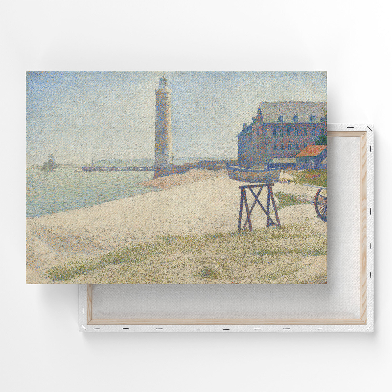 Картина на холсте, репродукция / The Lighthouse at Honfleur / Жорж Сёра / Размер 30 x 40 см