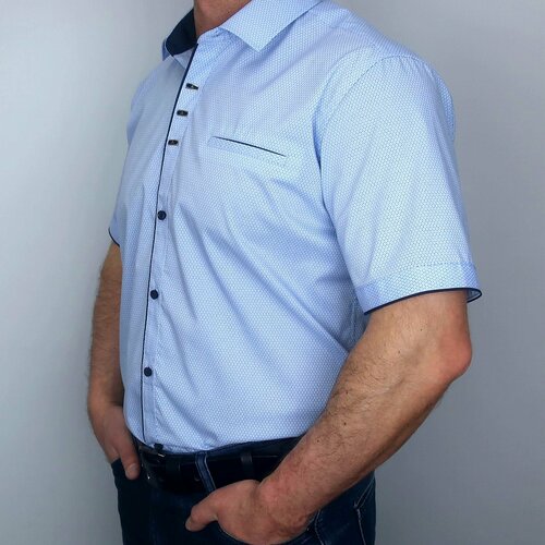 Рубашка , размер S, голубой