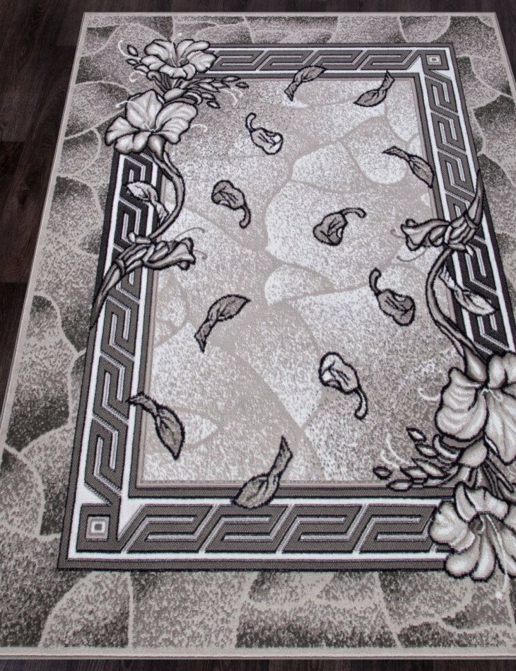 фото Ковер D201 - GRAY - Прямоугольник - коллекция SILVER (1 х 2 м)