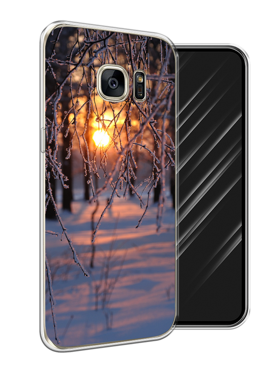 Силиконовый чехол на Samsung Galaxy S7 / Самсунг Галакси S7 "Зима 7"