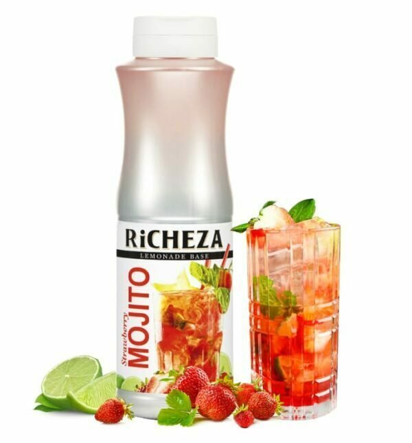 Основа для напитков RiCHEZA Мохито Клубничный бутылка (1кг) шт