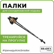 Палки для скандинавской ходьбы Нордик Стайл II BRADEX, телескопические, трекинговые складные, 2 секции, длина 85-135 см, 2 шт