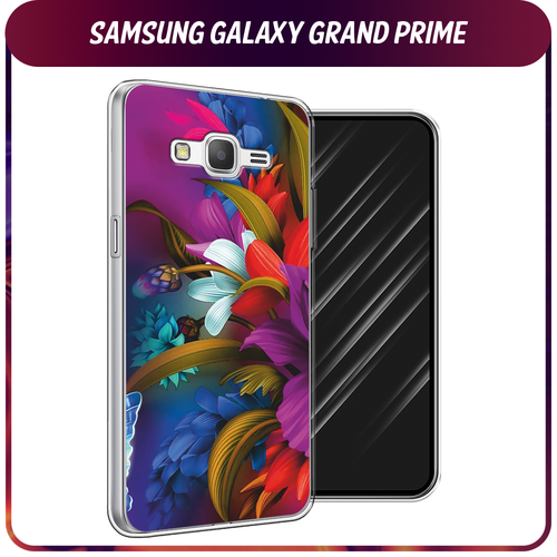 Силиконовый чехол на Samsung Galaxy Grand Prime/J2 Prime / Самсунг Галакси Grand Prime/J2 Prime Фантастические цветы