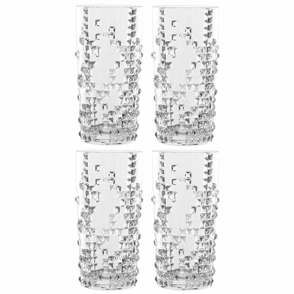 Набор из 4-х хрустальных высоких стаканов Punk, 390 мл, прозрачный, серия Стаканы и бокалы для виски, Nachtmann, 99498