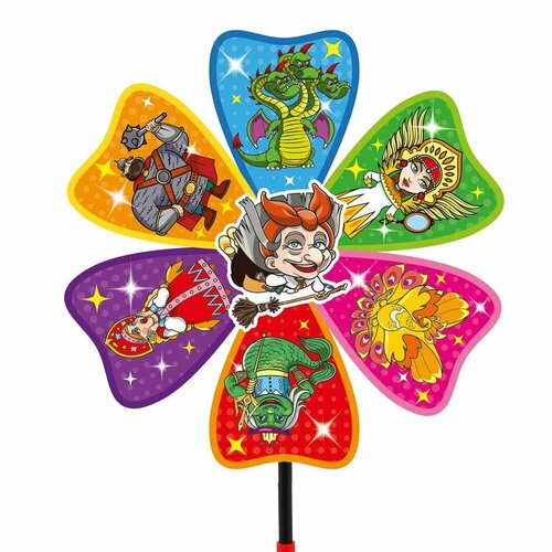 Silapro ветрячок детский с героями by 45см d21см пластик 468₽