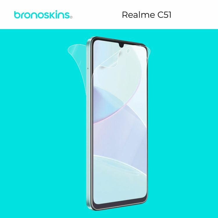 Матовая, Защитная бронированная пленка на Realme C51 CaseFriendly