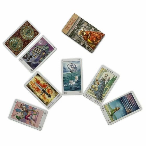 Карты таро Tarot of the renaissance классическая колода 78шт, 100% пластик с высоким качеством печати 720dpi