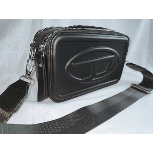 фото Сумка кросс-боди черная, фактура гладкая, матовая, черный ип богатырева