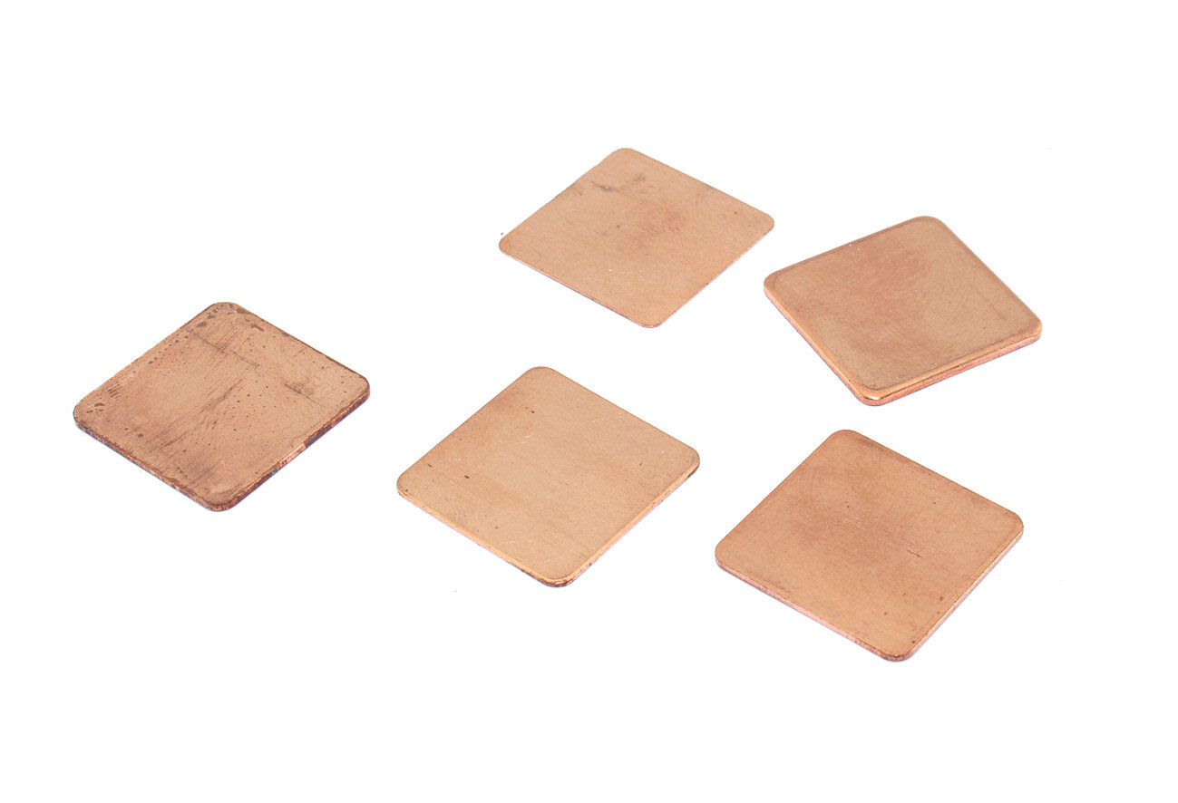 фото Набор медных термопрокладок 20х20мм 5 шт, разной толщины