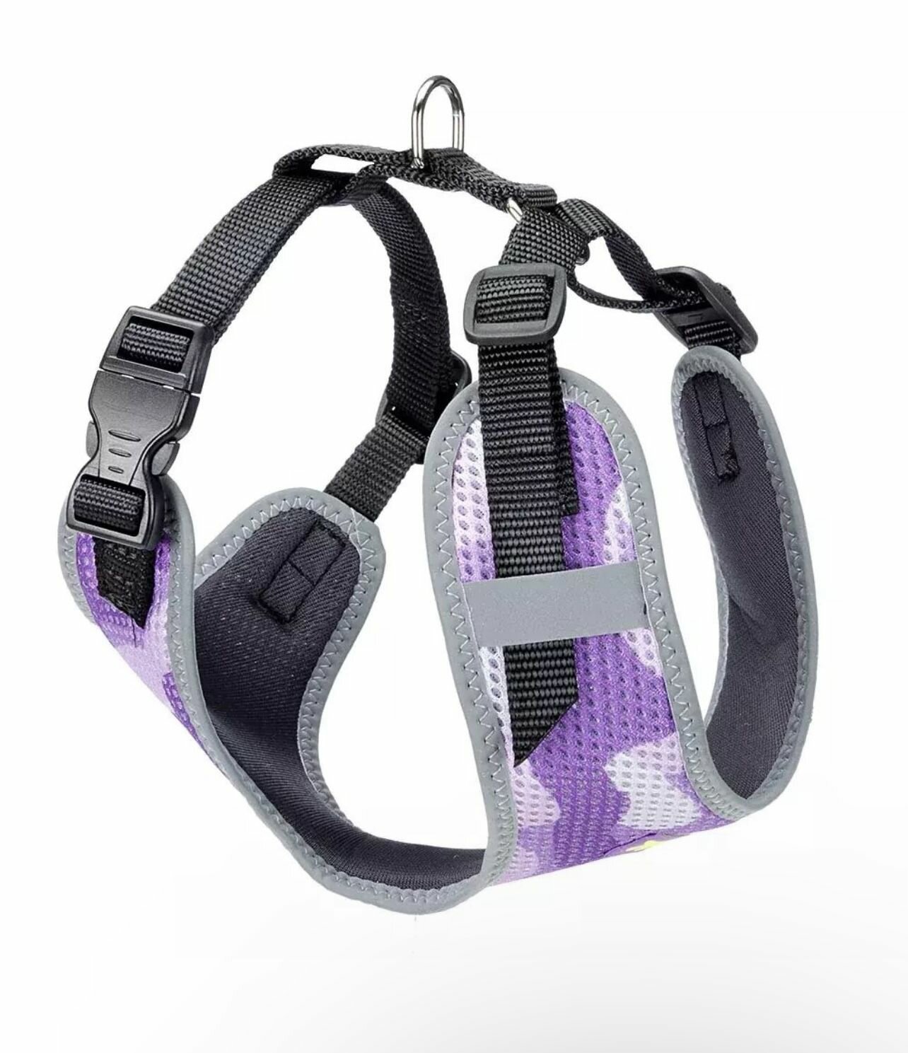 Ferplast тренировочная шлейка Nikita P Fashion для собак и кошек, светоотражающие полосы, дышащий нейлон, фиолетовая, S (24-31/30-41 см, 15 мм)