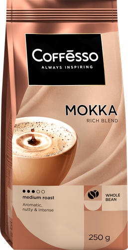 Кофе зерновой COFFESSO MOKKA жареный м/у