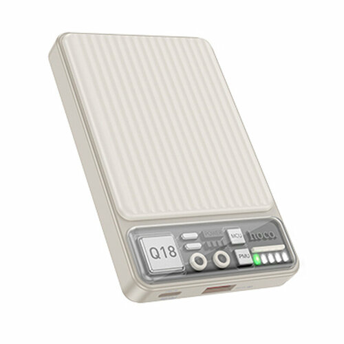 Магнитный аккумулятор с беспроводной зарядкой HOCO Q18 Mini Size 10000 mAh Qi 15WPD 20WSCP 225W Бежевый 4650₽