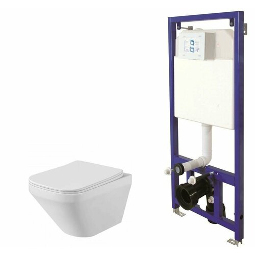 Инсталляция с подвесным унитазом Basardo (BS-112-121) комплект 2 в 1