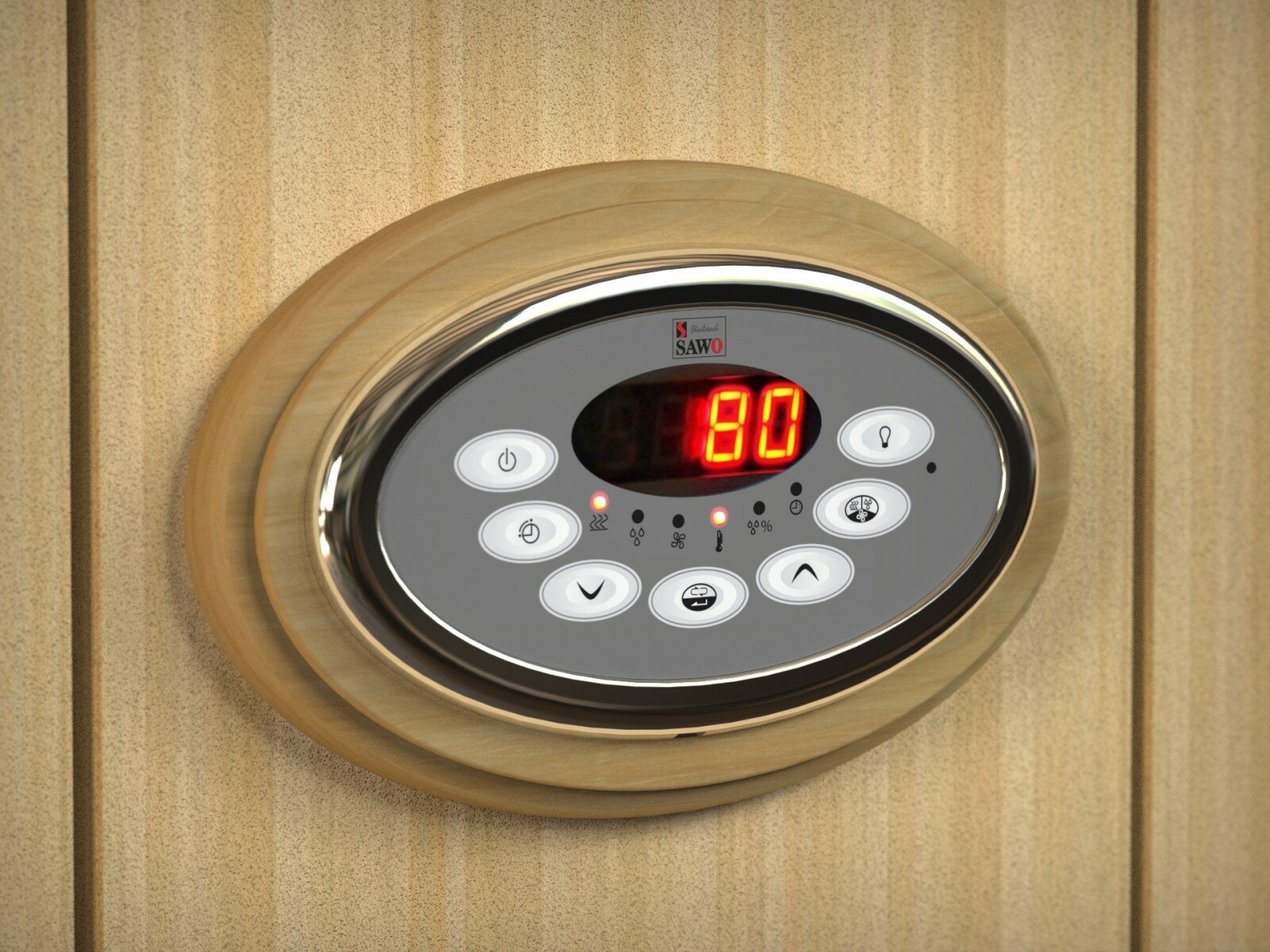 фото Овальный держатель пульта Sawo Innova (INN-IH10-A, осина)