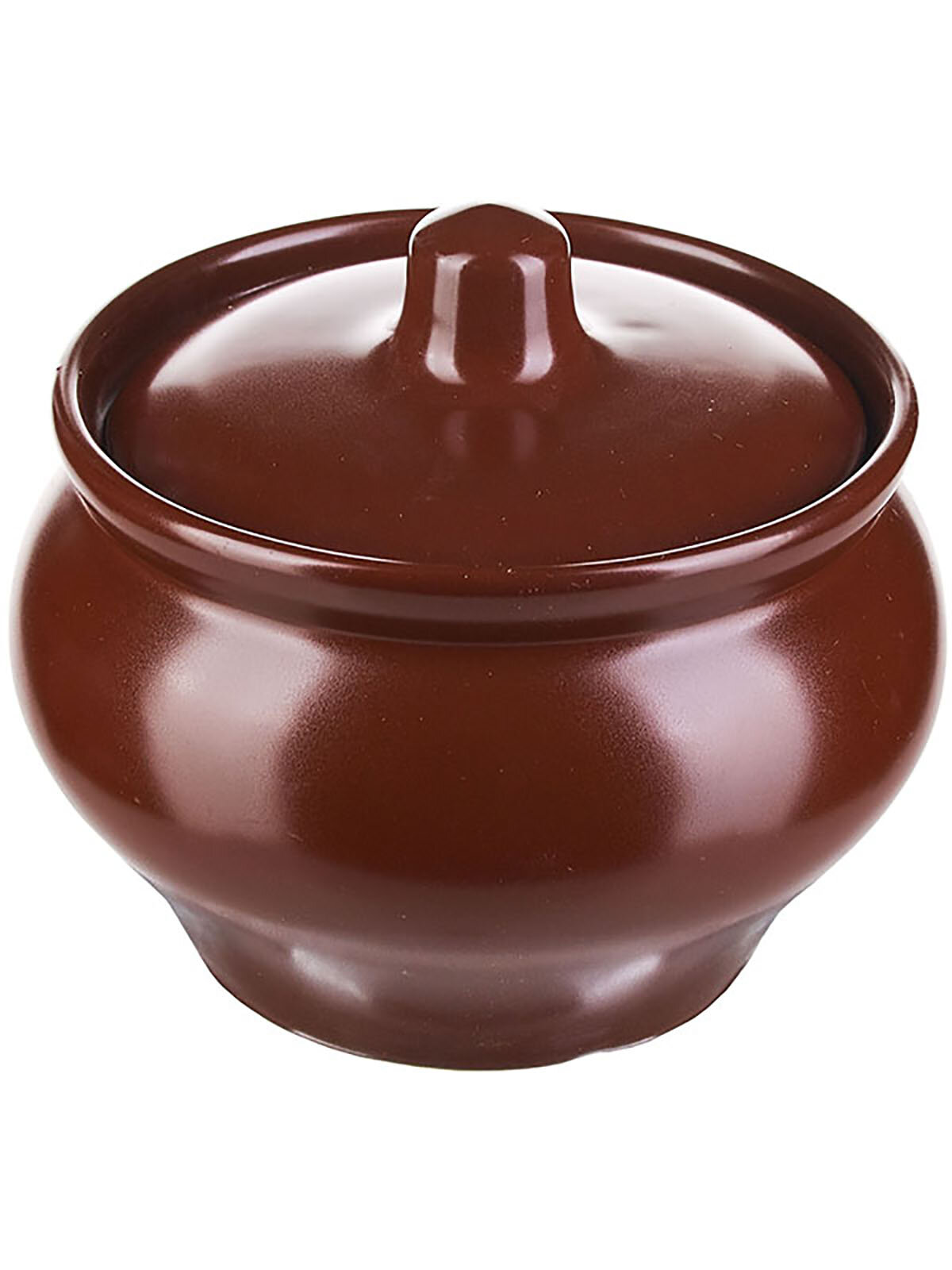 Горшок для запекания Борисовская Керамика Шоколад, фарфоровый, 0,5 л