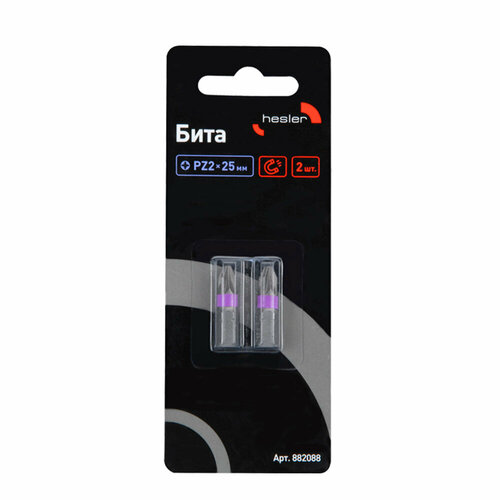 Бита Hesler 882088 PZ2 магнитная 25 мм 2 шт 639₽