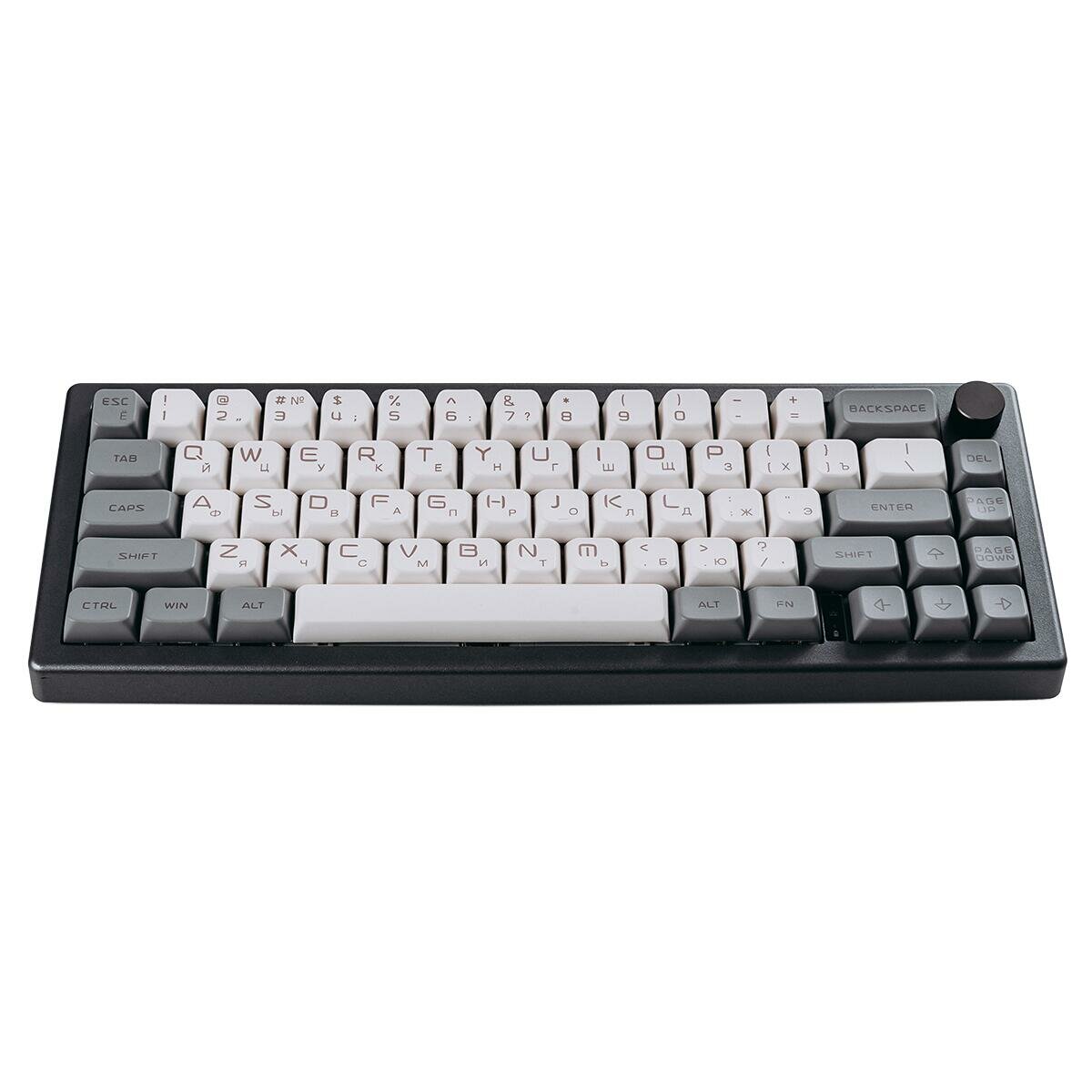 Клавиатура Epomaker EK68 Gateron Pro 2.0 Yellow Black Gray/White(EK68-BLK-GrW-GatY)