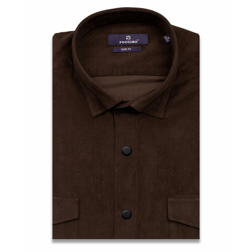 Рубашка POGGINO, размер XXL (45-46 cm.), коричневый