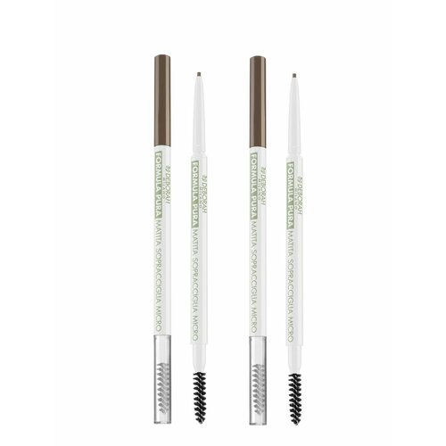 Карандаш для бровей Deborah Milano, Formula Pura Eyebrow Micropencil, автоматический тон 03 темный, 0,1 г, 2 шт.