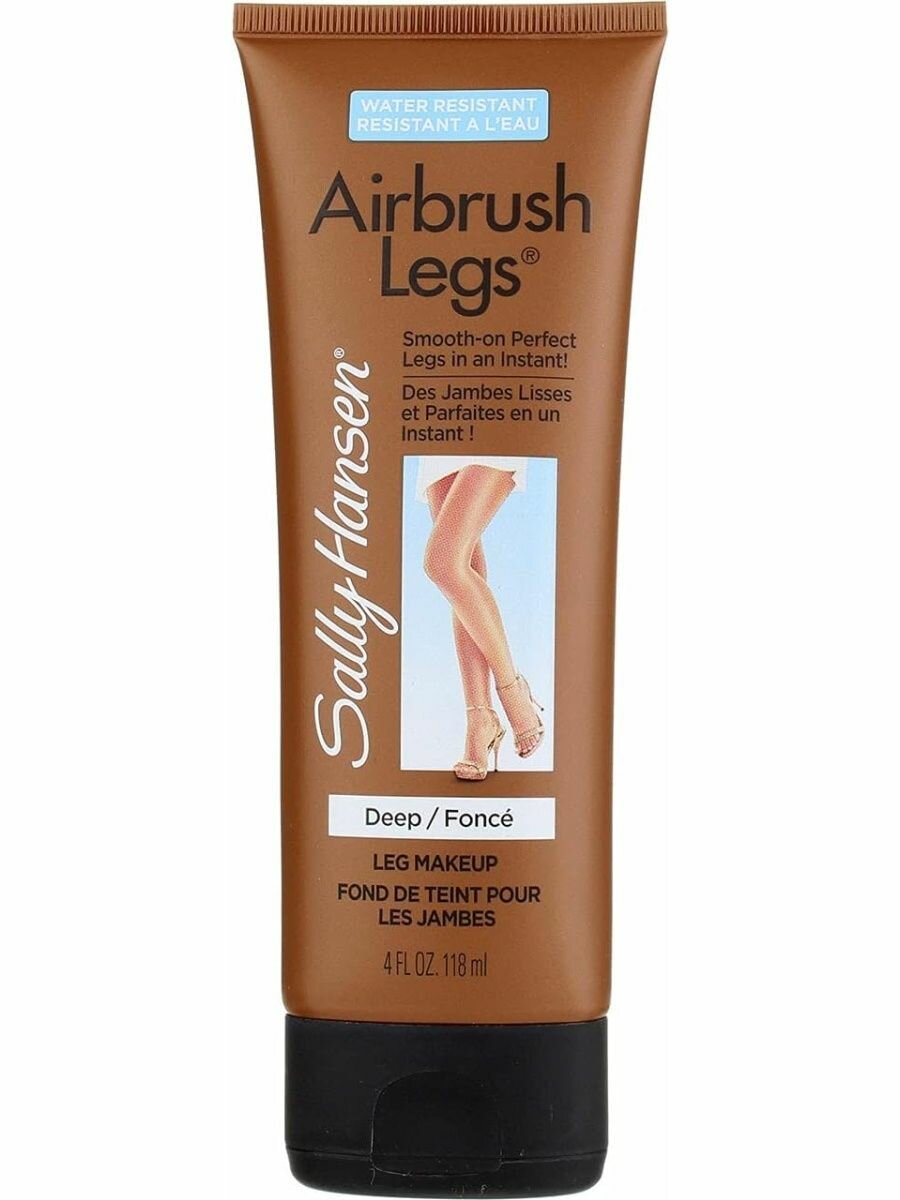 Sally Hansen Airbrush, Legs Deep, лосьон для макияжа ног, легкий загар, увлажнение и скрытие дефектов, 118 мл.