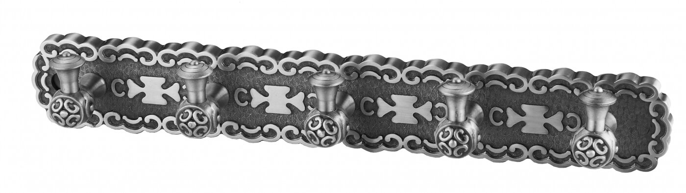 5 крючков на планке ZorG Antic AZR 18 SL серебро