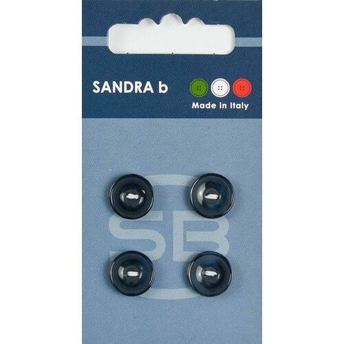 Пуговицы Sandra b, круглые, синие, пластиковые, 4 шт, 1 упаковка