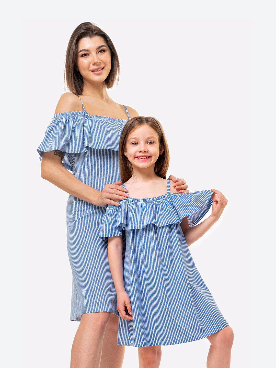 Платье сарафан для девочки летний HappyFox HF0079SP цветы. на. голубом 140