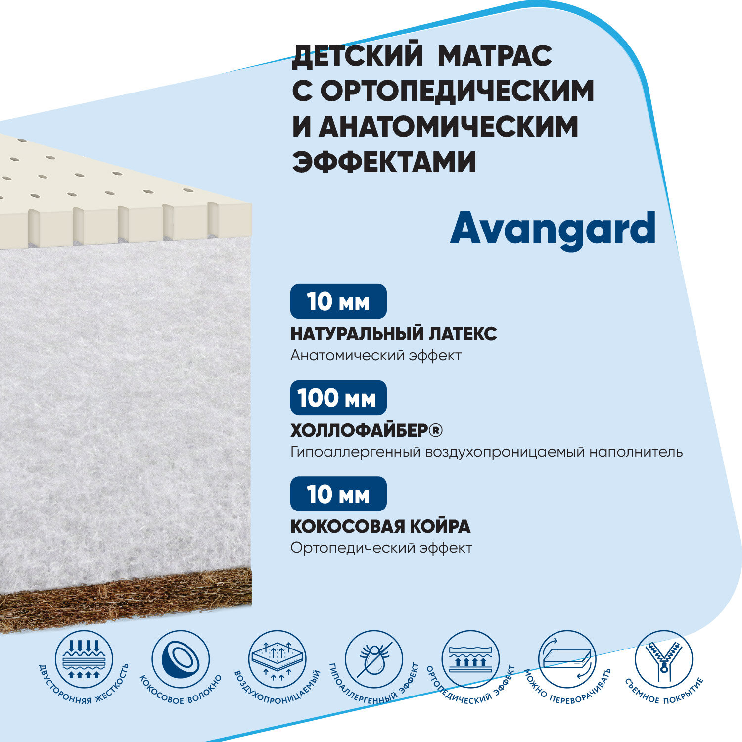 Матрас детский Baby Elite Avangard, 59x119 см