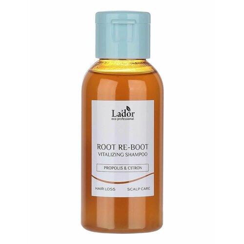 Шампунь для волос для нормальной кожи головы, 50 мл, Root Re-Boot Vitalizing Shampoo (Propolis & Citron), La'dor