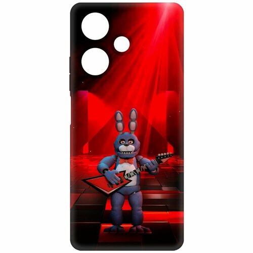 Чехол-накладка Krutoff Soft Case фнаф (FNAF) - Бонни с гитарой для INFINIX Hot 30 черный чехол накладка krutoff soft case фнаф fnaf фокси для infinix hot 11s черный